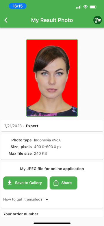7ID App: Indonesia Visa Example