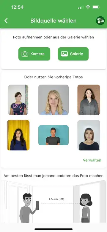 7ID-app: Duitse paspoortfotomaker