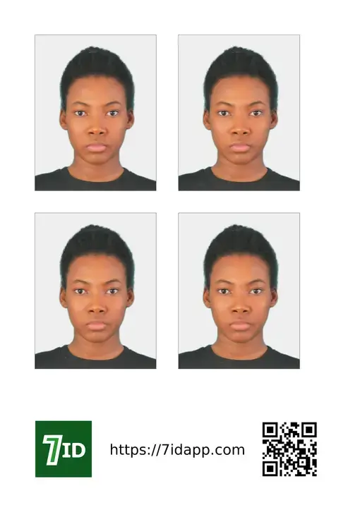 South African passport photo printing template