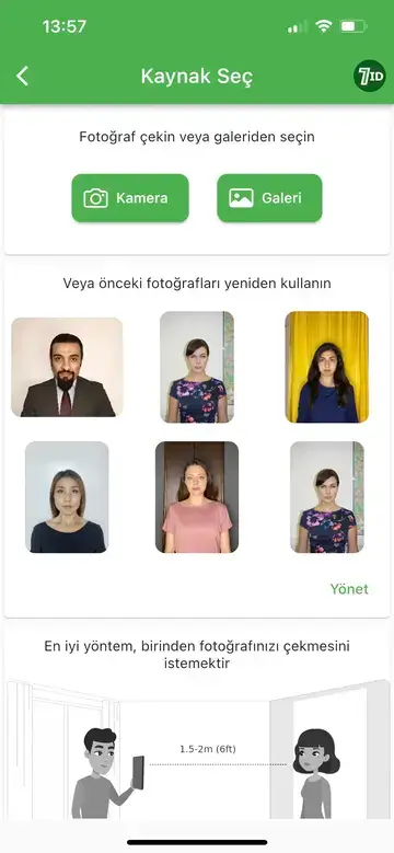 7ID-app: turkiskt passfotomakare