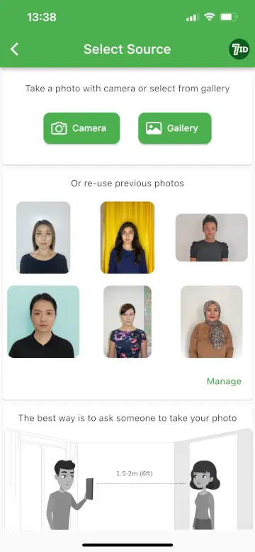 App 7ID: creatore di foto per il visto dell'Uzbekistan
