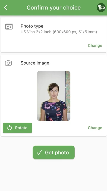 Confirm your source photo